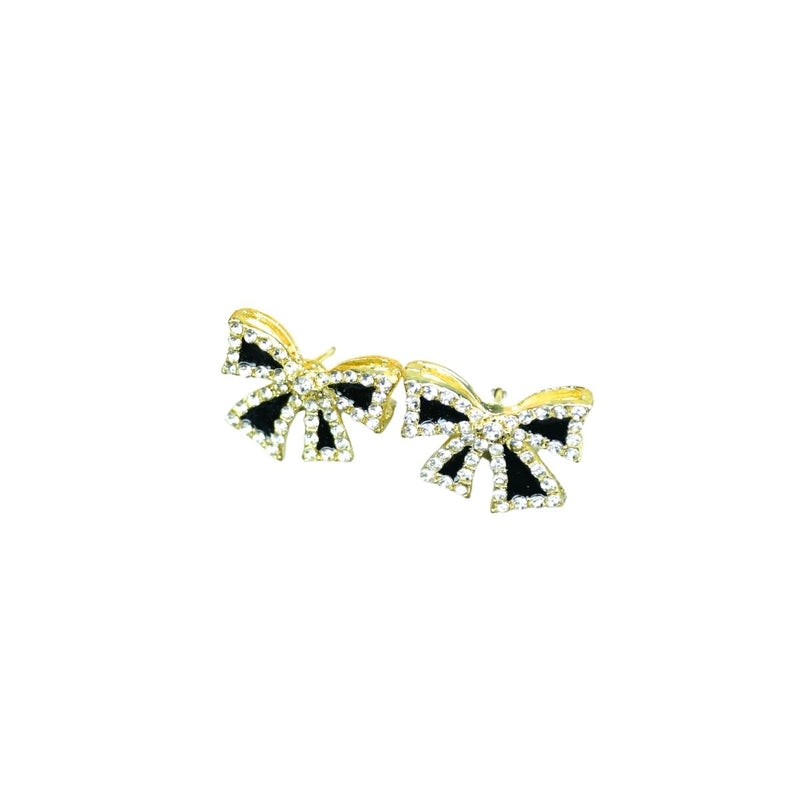Sowpeace Black Gold Stainless Steel Ribbon Earrings | Elegant One‑Size Lightweight Jewelry for Women & Daily Wear – view 5