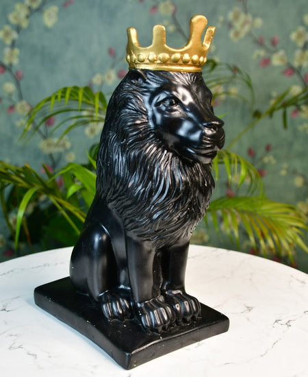 Sowpeace Black Lion Showpiece