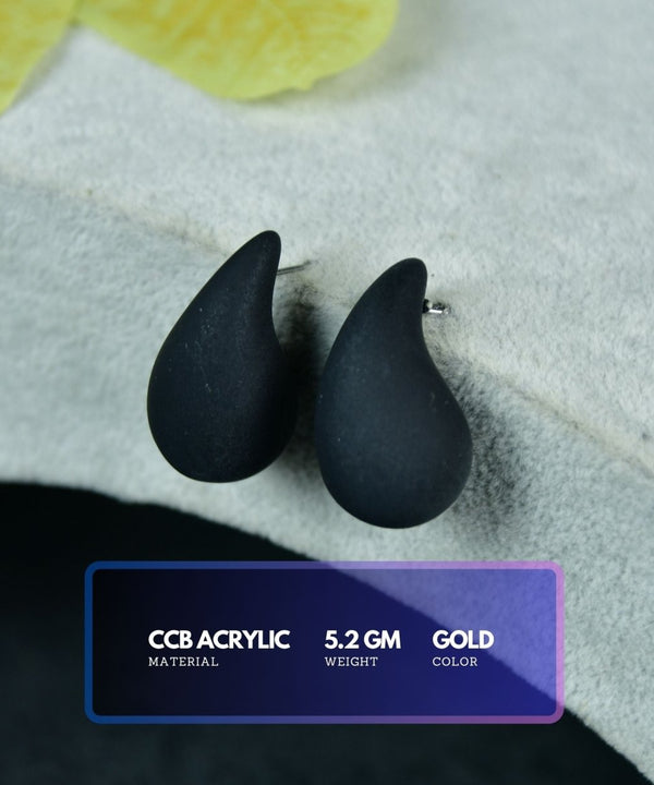 Sowpeace Black Teardrop CCB Earrings | Elegant One‑Size Lightweight Jewelry for Women & Daily Wear — image 3