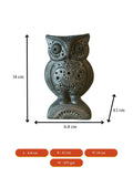 Sowpeace Black Terracotta Artisanal Owl: Tabletop Decor - decor - Sowpeace - Sowpeace Black Terracotta Artisanal Owl: Tabletop Decor - Terr - bter - TT - AOW - Sowpeace