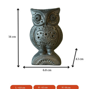 Sowpeace Black Terracotta Artisanal Owl: Tabletop Decor - decor - Sowpeace - Sowpeace Black Terracotta Artisanal Owl: Tabletop Decor - Terr - bter - TT - AOW - Sowpeace