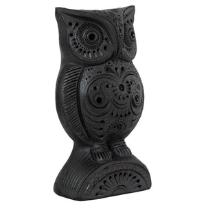 Sowpeace Black Terracotta Artisanal Owl: Tabletop Decor - decor - Sowpeace - Sowpeace Black Terracotta Artisanal Owl: Tabletop Decor - Terr - bter - TT - AOW - Sowpeace