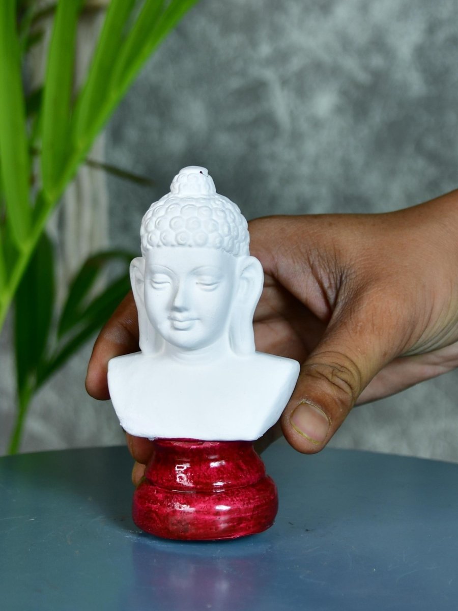 Sowpeace Bliss: White Small Buddha Terracotta Decor - terracotta tabletop - Sowpeace - Sowpeace Bliss: White Small Buddha Terracotta Decor - Terr - Terr - TT - WSB - Sowpeace