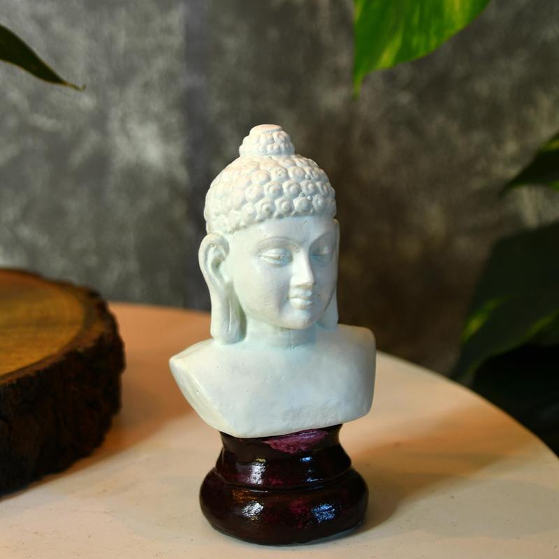 Sowpeace Bliss: White Small Buddha Terracotta Decor