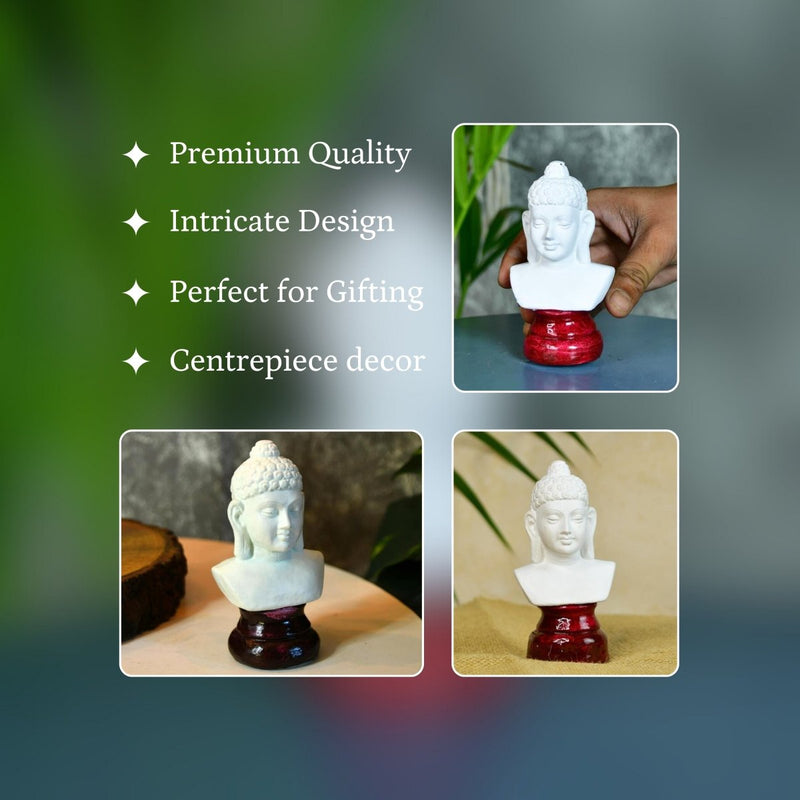 Sowpeace Bliss: White Small Buddha Terracotta Decor – view 3