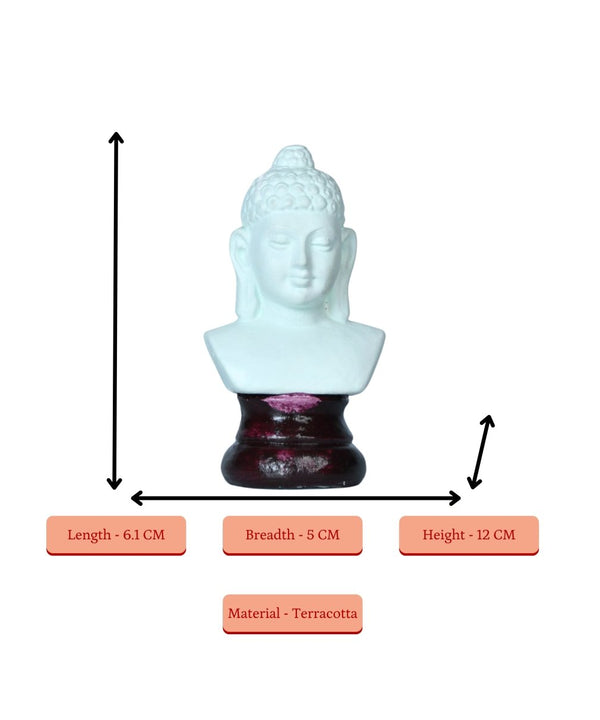 Sowpeace Bliss: White Small Buddha Terracotta Decor — image 4