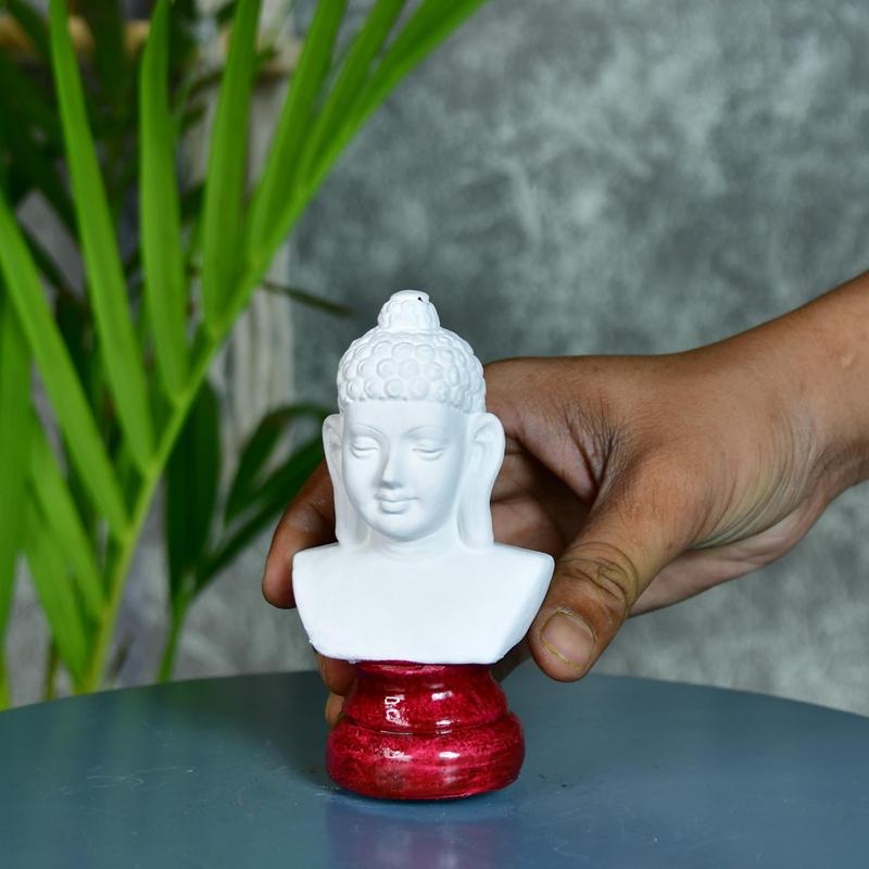 Sowpeace Bliss: White Small Buddha Terracotta Decor