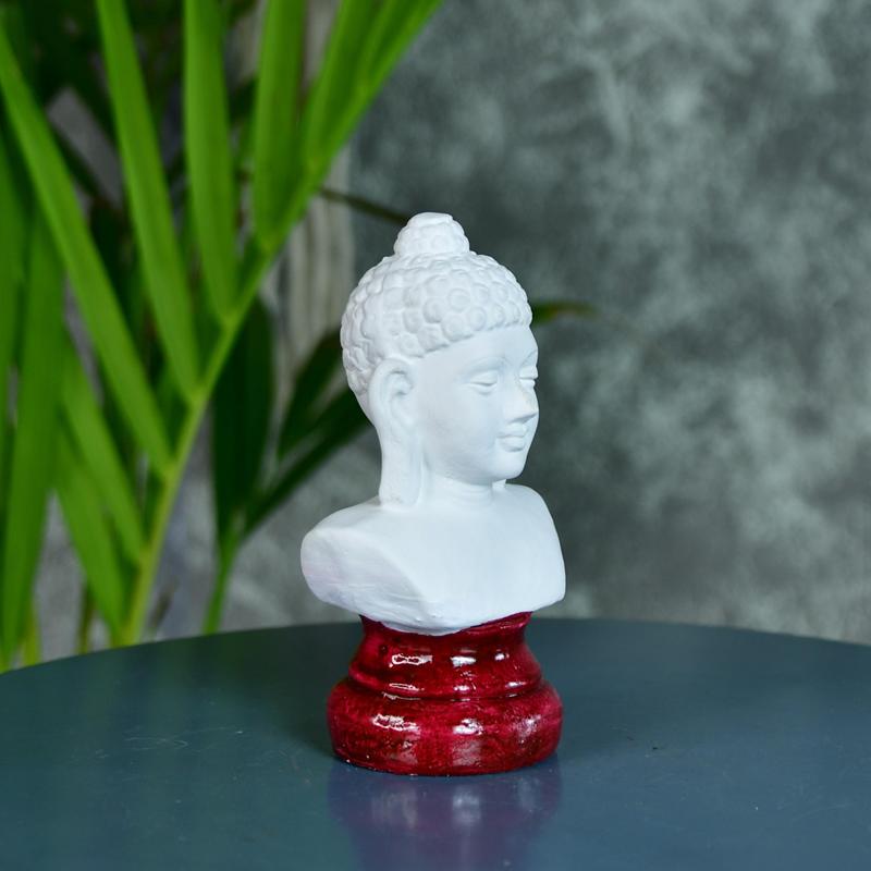 Sowpeace Bliss: White Small Buddha Terracotta Decor - terracotta tabletop - Sowpeace - Buddha - God Idols