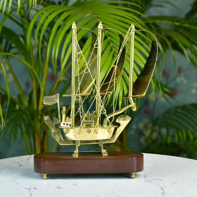 Sowpeace Brass Ship Decor