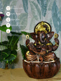 Sowpeace Brown Ganesha Water Fountain – Elegant Ganesha Sitting Waterfall for Spiritual Home Decor & Gifts - Tabletop - Sowpeace - Sowpeace Brown Ganesha Water Fountain – Elegant Ganesha Sitting Waterfall for Spiritual Home Decor & Gifts - RES - GBB - FT - Sowpeace