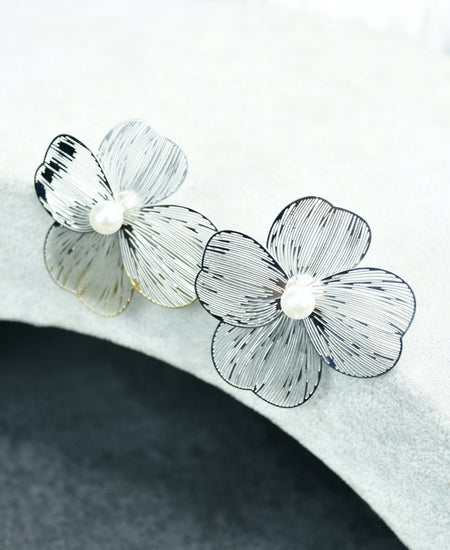 Sowpeace Centre Bead Flower Gold Stainless Steel Earrings | Elegant One‑Size Lightweight Jewelry for Women & Daily Wear