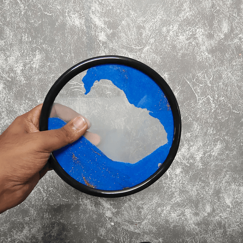 Sowpeace Circular Glass Sand Art | Elegant Moving Sand Sculpture for Modern Home Décor & Gifting - Additional View