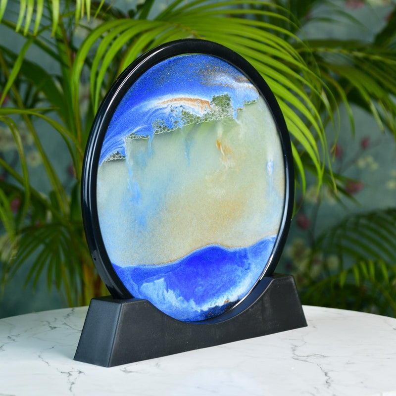 Sowpeace Circular Glass Sand Art – Elegant Moving Sand Sculpture for Trendy Home Decor & Gifts – view 6
