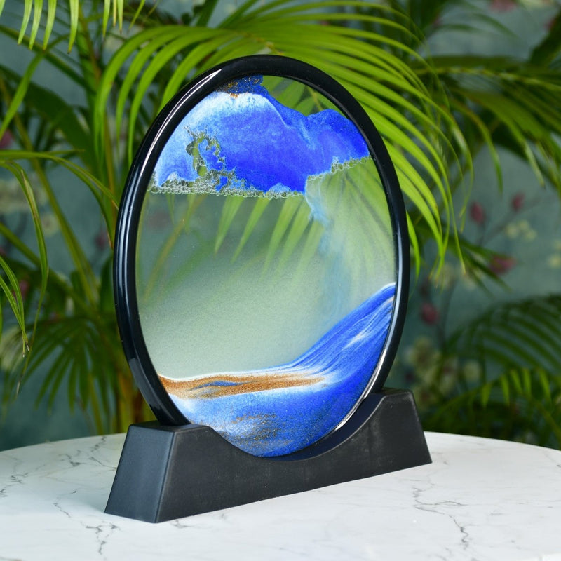 Sowpeace Circular Glass Sand Art – Elegant Moving Sand Sculpture for Trendy Home Decor & Gifts – view 5