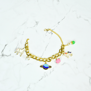 Sowpeace Cosmic Charm Bracelet | Stylish Stainless Steel One‑Size Adjustable Celestial Jewelry for Women & Men - Sowpeace - 