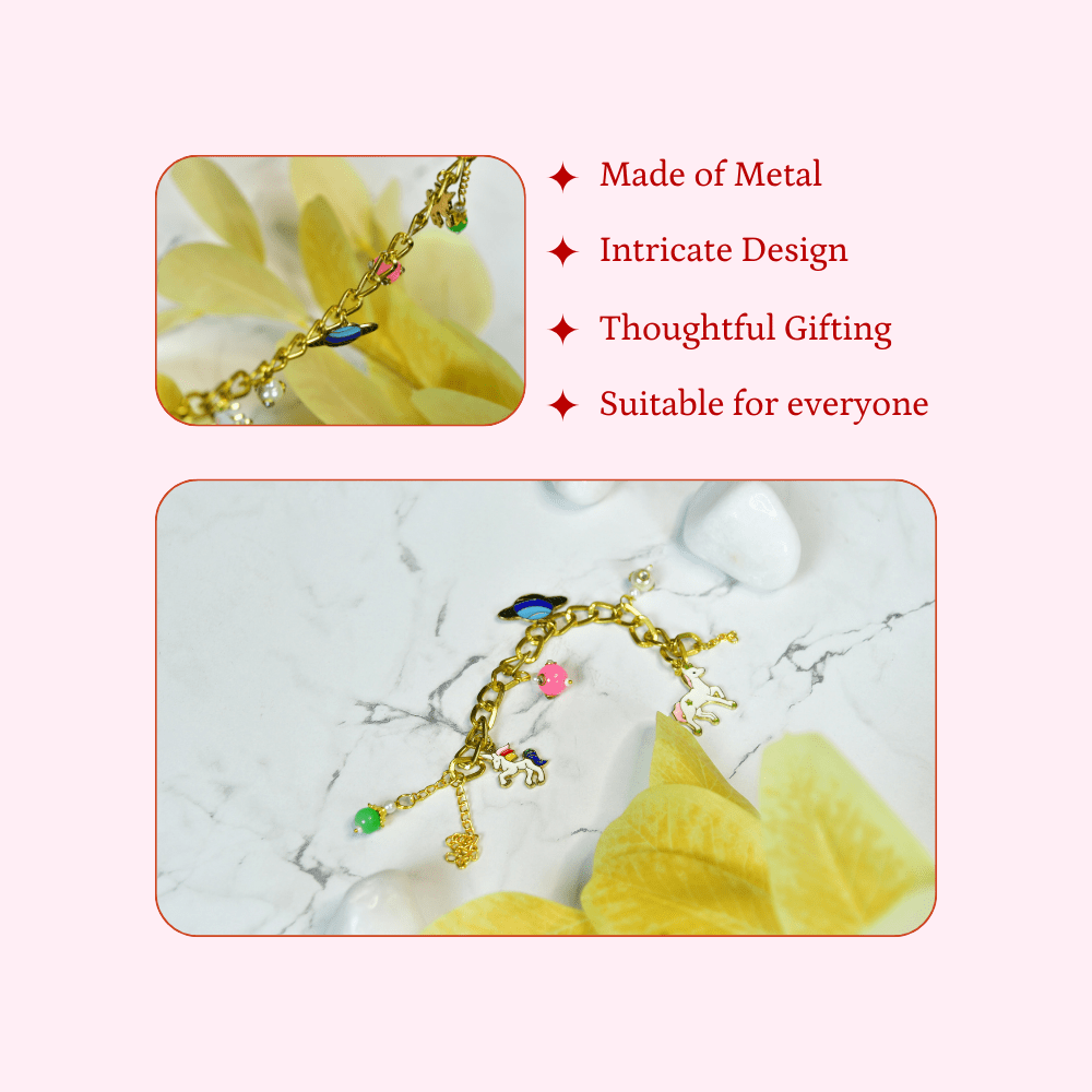 Sowpeace Cosmic Charm Bracelet | Stylish Stainless Steel One‑Size Adjustable Celestial Jewelry for Women & Men - Sowpeace - 