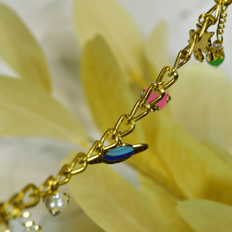 Sowpeace Cosmic Charm Bracelet | Stylish Stainless Steel One‑Size Adjustable Celestial Jewelry for Women & Men – view 2
