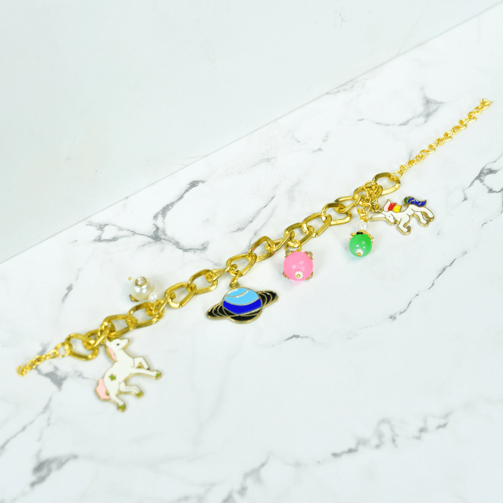 Sowpeace Cosmic Charm Bracelet | Stylish Stainless Steel One‑Size Adjustable Celestial Jewelry for Women & Men