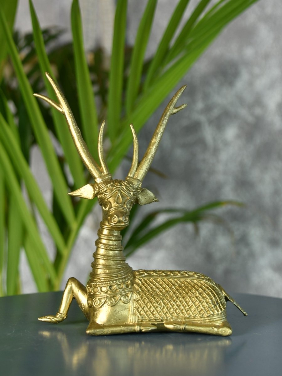 Sowpeace Dhokra Deer Sitting - Sowpeace - Sowpeace Dhokra Deer Sitting - Dok - DDS - BR - TT - Sowpeace