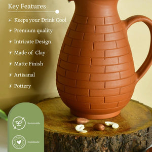 Sowpeace Earthy Elegance: Handcrafted Jug for Every Sip & Stash - Utensils - Sowpeace - Sowpeace Earthy Elegance: Handcrafted Jug for Every Sip & Stash - Terr - Uten - Terr - TJUB - Sowpeace