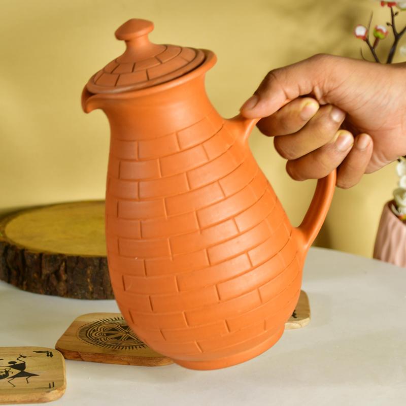 Sowpeace Earthy Elegance: Handcrafted Jug for Every Sip & Stash - Utensils - Sowpeace - New Arrivals - Terracotta Jug