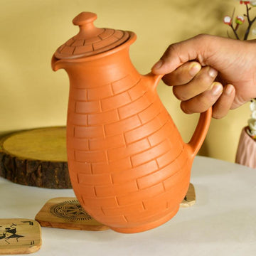 Sowpeace Earthy Elegance: Handcrafted Jug for Every Sip & Stash - Utensils - Sowpeace - New Arrivals - Terracotta Jug