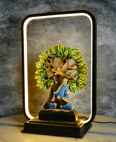 Sowpeace Enlightened Bodhi Glow Figurine | Elegant White Resin Spiritual Sculpture for Peaceful Home Décor & Gifting