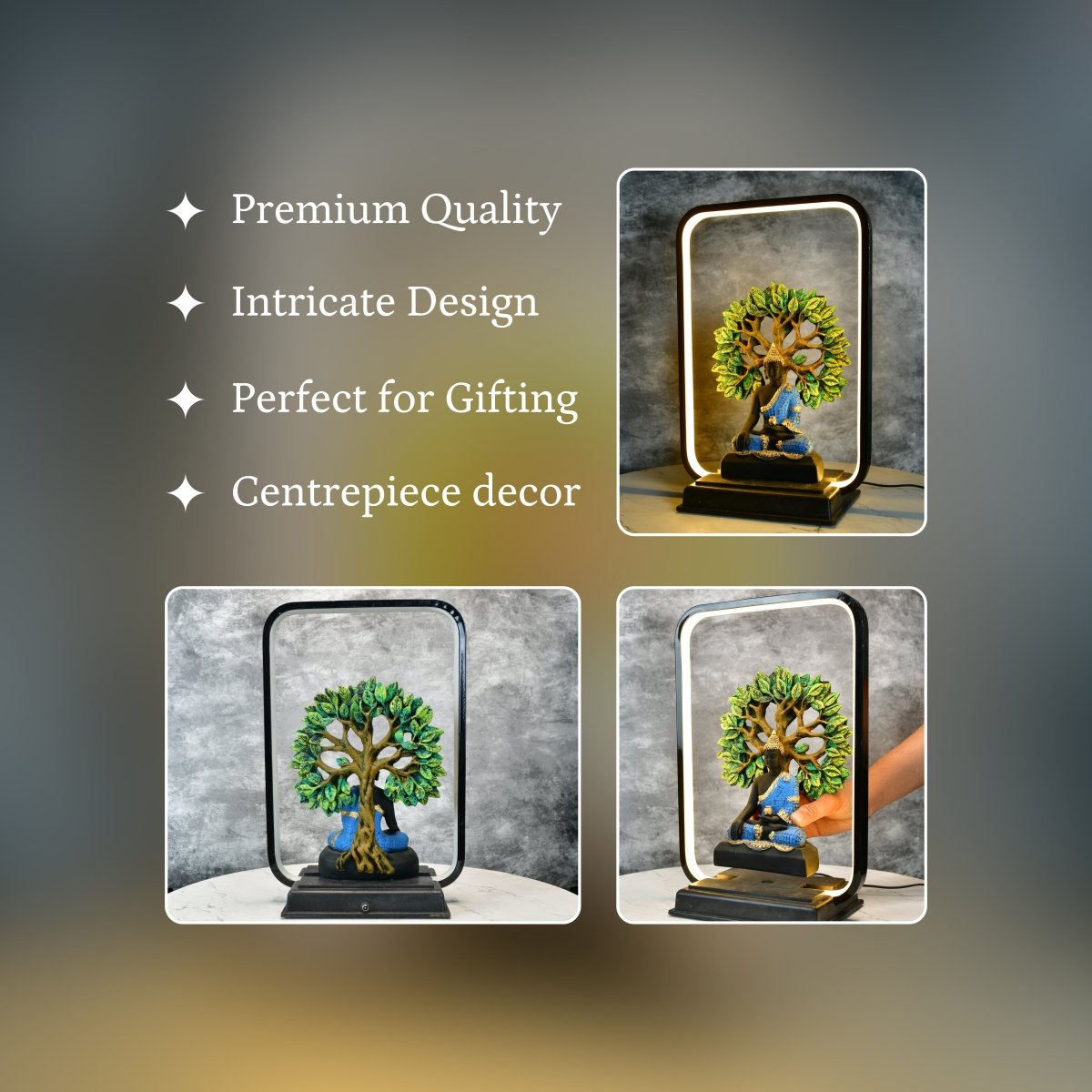 Sowpeace Enlightened Bodhi Glow Figurine | Elegant White Resin Spiritual Sculpture for Peaceful Home Décor & Gifting - Sowpeace - 