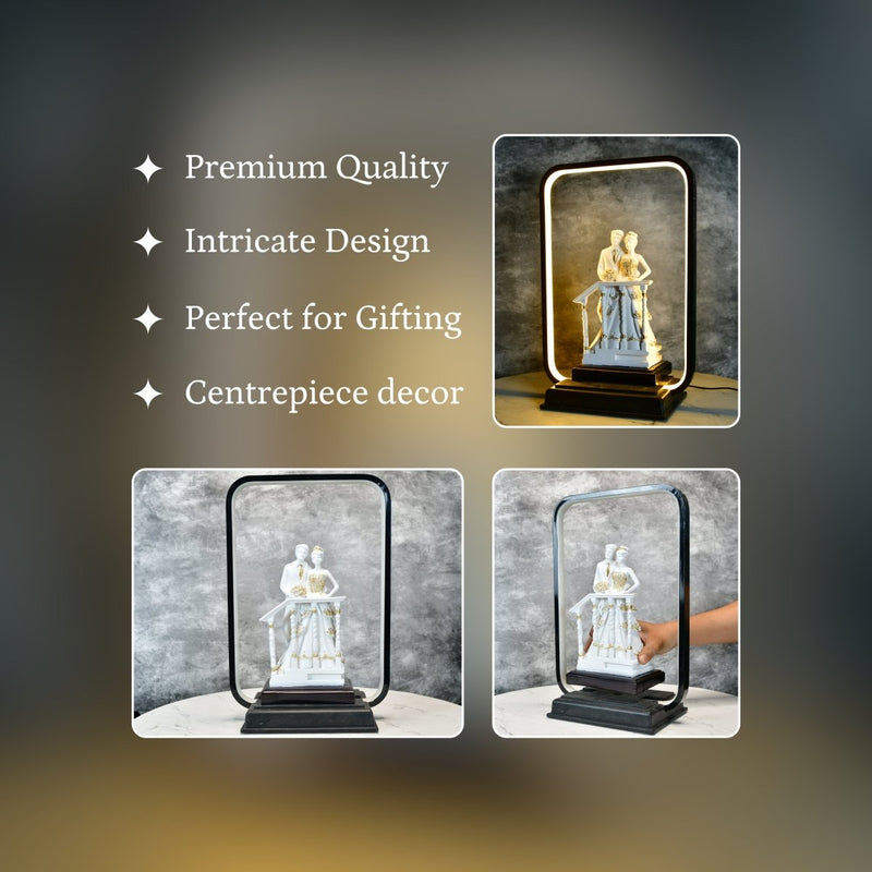 Sowpeace Eternal Bond Radiance Figurine | Elegant White Resin Decorative Sculpture for Home Décor & Gifting – view 3