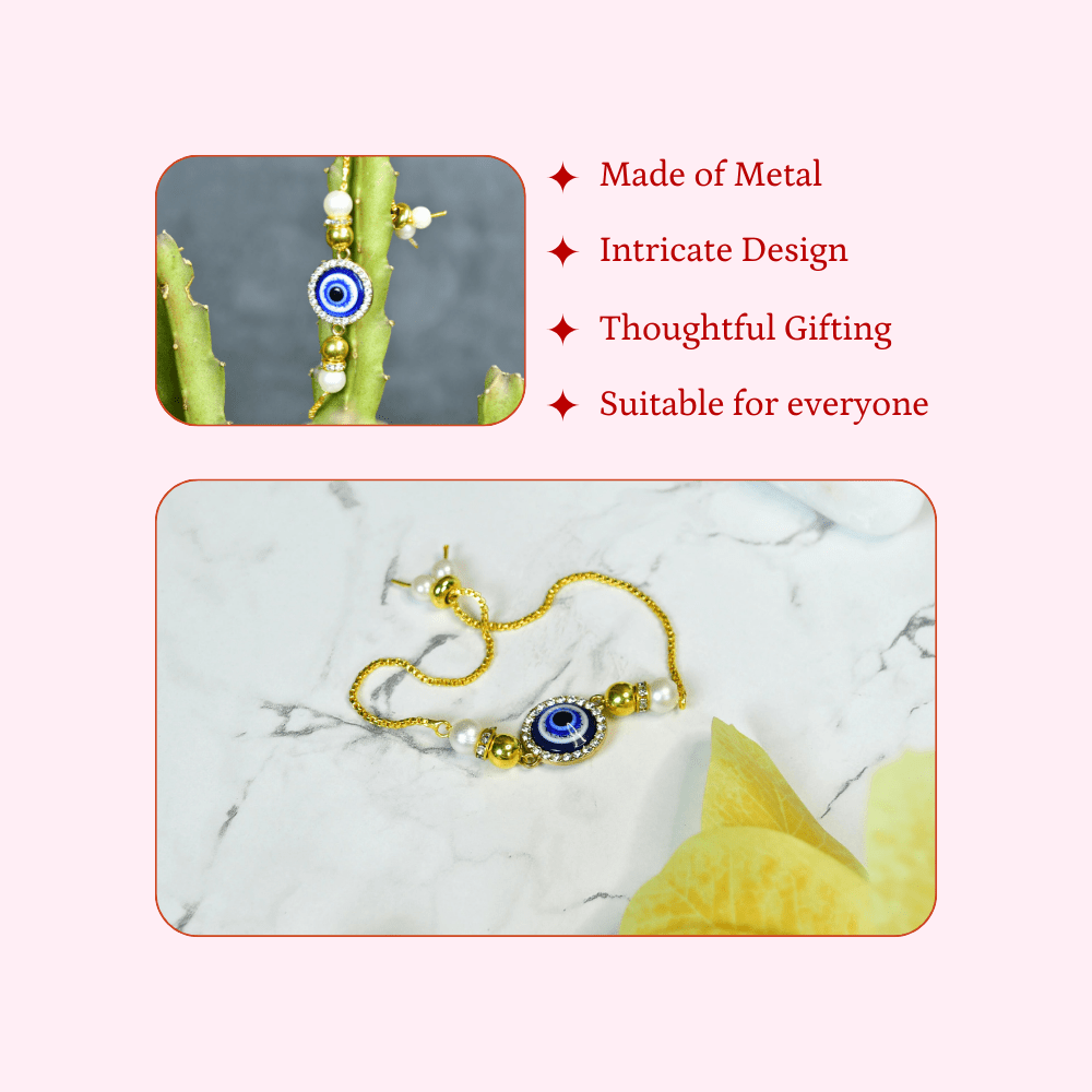 Sowpeace Evil Eye Luxe Bracelet | Stylish Stainless Steel One‑Size Adjustable Protective Jewelry for Women & Men - Sowpeace - 