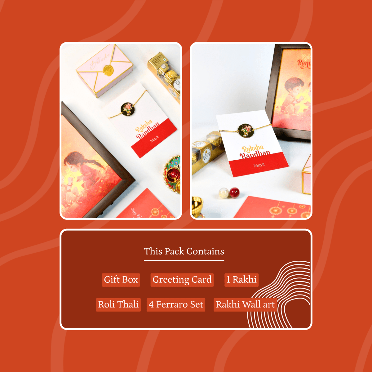 Sowpeace Exquisite Bhai Behen Rakhi Pack of 1 with Roli Chawal and Greeting card combo for Raksha Bandhan and Gifting - Sowpeace - 