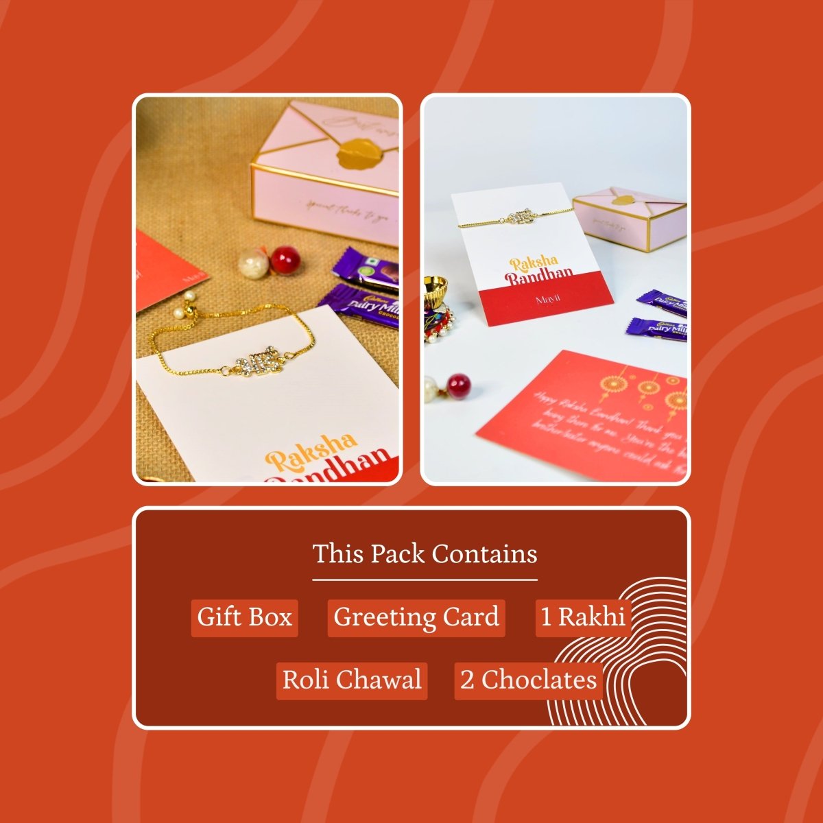 Sowpeace Exquisite BHAI Rakhi Pack of 1 with Roli Chawal and Greeting card combo for Raksha Bandhan and Gifting - Sowpeace - 