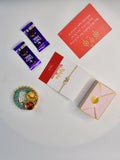 Sowpeace Exquisite BRO Rakhi Pack of 1 with Roli Chawal Thali, Chocolates, and Greeting card combo for Raksha Bandhan and Gifting - Rakhi - Sowpeace - Default Title - RAK - BRO - HND - P3 - Sowpeace