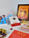 Sowpeace Exquisite Doraemon Rakhi Pack of 1 with Roli Chawal Thali, Chocolates, Photo Frame, Poloroids and Greeting card combo for Raksha Bandhan and Gifting - Rakhi - Sowpeace - Default Title - RAK - DORA - HND - P7 - Sowpeace