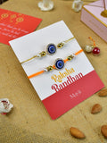 Sowpeace Exquisite Evil Eye Rakhi Pack of 1 with Roli Chawal and Greeting card combo for Raksha Bandhan and Gifting - Rakhi - Sowpeace - Default Title - RAK - EVI - HND - P1 - Sowpeace