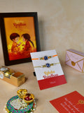 Sowpeace Exquisite Evil Eye Rakhi Pack of 1 with Roli Chawal Thali, Chocolates, Photo Frame and Greeting card combo for Raksha Bandhan and Gifting - Rakhi - Sowpeace - Default Title - RAK - EVI - HND - P6 - Sowpeace