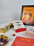 Sowpeace Exquisite Evil Eye Rakhi Pack of 1 with Roli Chawal Thali, Chocolates, Photo Frame and Greeting card combo for Raksha Bandhan and Gifting - Rakhi - Sowpeace - Default Title - RAK - EVI - HND - P6 - Sowpeace