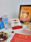 Sowpeace Exquisite Evil Eye Rakhi Pack of 1 with Roli Chawal Thali, Chocolates, Photo Frame, Poloroids and Greeting card combo for Raksha Bandhan and Gifting - Rakhi - Sowpeace - Default Title - RAK - EVI - HND - P7 - Sowpeace