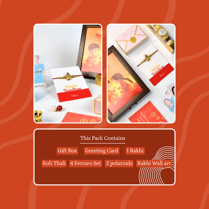 Sowpeace Exquisite Golden Ganesha Rakhi Pack of 1 with Roli Chawal and Greeting card combo for Raksha Bandhan and Gifting – view 7