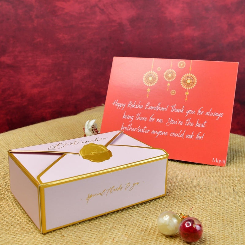Sowpeace Exquisite Green Ganesha Rakhi Pack of 1 with Roli Chawal and Greeting card combo for Raksha Bandhan and Gifting – view 3