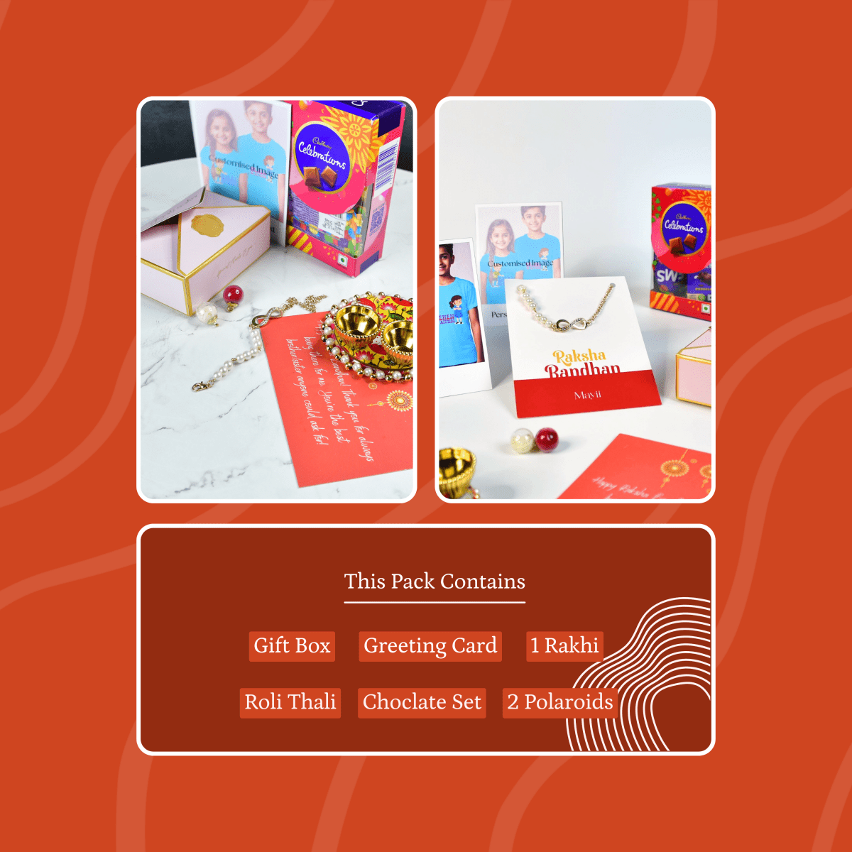 Sowpeace Exquisite Infinite Rakhi Pack of 1 with Roli Chawal and Greeting card combo for Raksha Bandhan and Gifting