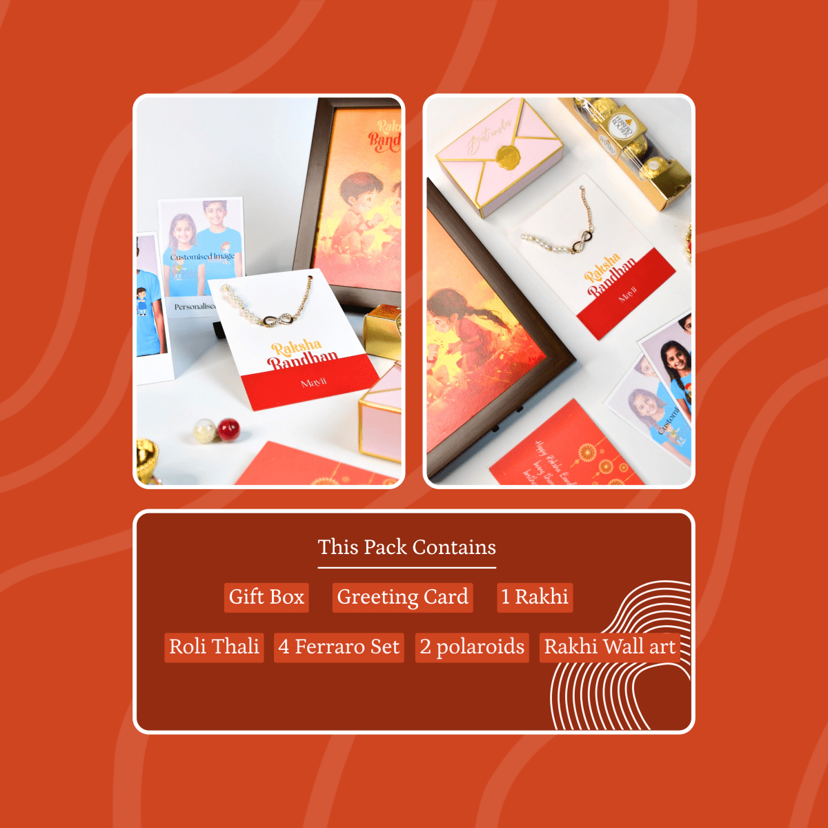 Sowpeace Exquisite Infinite Rakhi Pack of 1 with Roli Chawal and Greeting card combo for Raksha Bandhan and Gifting