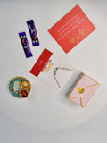 Sowpeace Exquisite Infinite Rakhi Pack of 1 with Roli Chawal Thali, Chocolates, and Greeting card combo for Raksha Bandhan and Gifting - Rakhi - Sowpeace - Default Title - RAK - INF - HND - P2 - Sowpeace