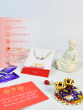 Sowpeace Exquisite Infinite Rakhi Pack of 1 with Roli Chawal Thali, Chocolates, Buddha and Greeting card combo for Raksha Bandhan and Gifting - Rakhi - Sowpeace - Sowpeace Exquisite Infinite Rakhi Pack of 1 with Roli Chawal Thali, Chocolates, Buddha and Greeting card combo for Raksha Bandhan and Gifting - RAK - INF - HND - P4 - Sowpeace