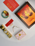 Sowpeace Exquisite Infinite Rakhi Pack of 1 with Roli Chawal Thali, Chocolates, Photo Frame and Greeting card combo for Raksha Bandhan and Gifting - Rakhi - Sowpeace - Default Title - RAK - INF - HND - P6 - Sowpeace