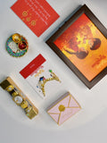 Sowpeace Exquisite Metal Abstract Rakhi Pack of 1 with Roli Chawal Thali, Chocolates, Photo Frame and Greeting card combo for Raksha Bandhan and Gifting - Rakhi - Sowpeace - Default Title - RAK - GLX - HND - P6 - Sowpeace