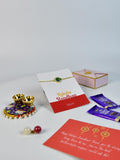 Sowpeace Exquisite Peacock Rakhi Pack of 1 with Roli Chawal Thali, Chocolates, and Greeting card combo for Raksha Bandhan and Gifting - Rakhi - Sowpeace - Default Title - RAK - CIRPK - HND - P3 - Sowpeace