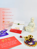 Sowpeace Exquisite Peacock Rakhi Pack of 1 with Roli Chawal Thali, Chocolates, Buddha and Greeting card combo for Raksha Bandhan and Gifting - Rakhi - Sowpeace - Sowpeace Exquisite Peacock Rakhi Pack of 1 with Roli Chawal Thali, Chocolates, Buddha and Greeting card combo for Raksha Bandhan and Gifting - RAK - CIRPK - HND - P4 - Sowpeace