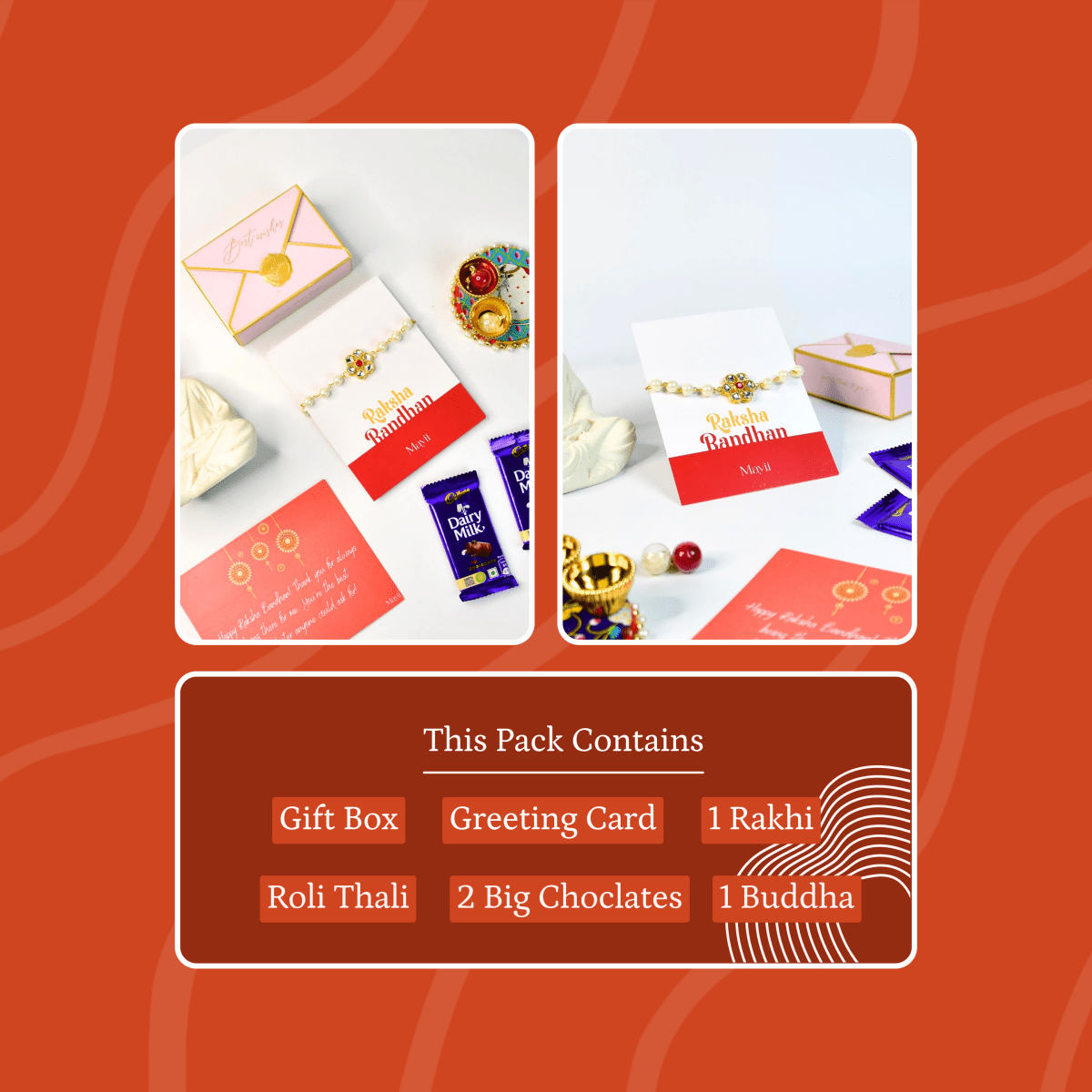 Sowpeace Exquisite Pearl Rakhi Pack of 1 with Roli Chawal and Greeting card combo for Raksha Bandhan and Gifting - Sowpeace - 