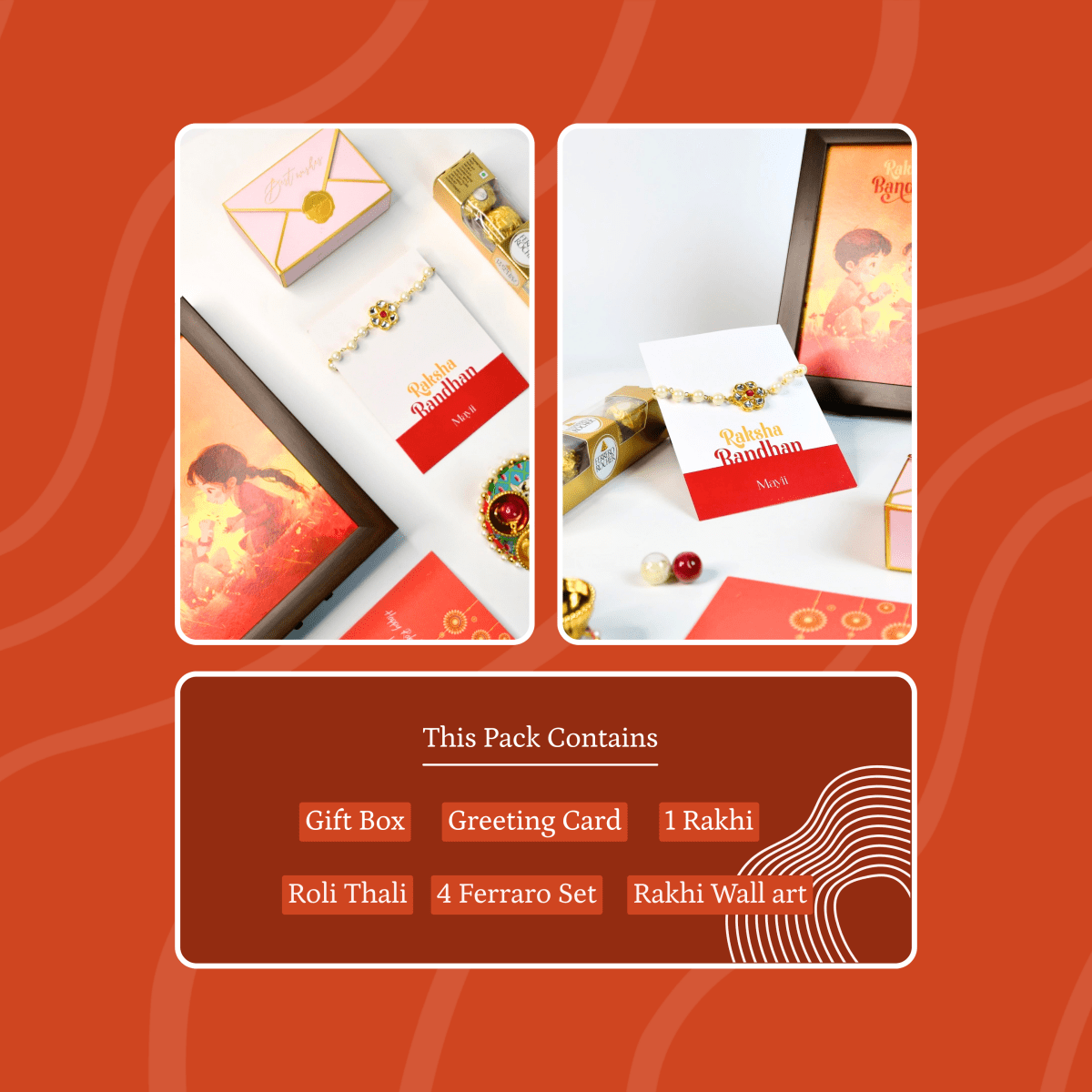 Sowpeace Exquisite Pearl Rakhi Pack of 1 with Roli Chawal and Greeting card combo for Raksha Bandhan and Gifting